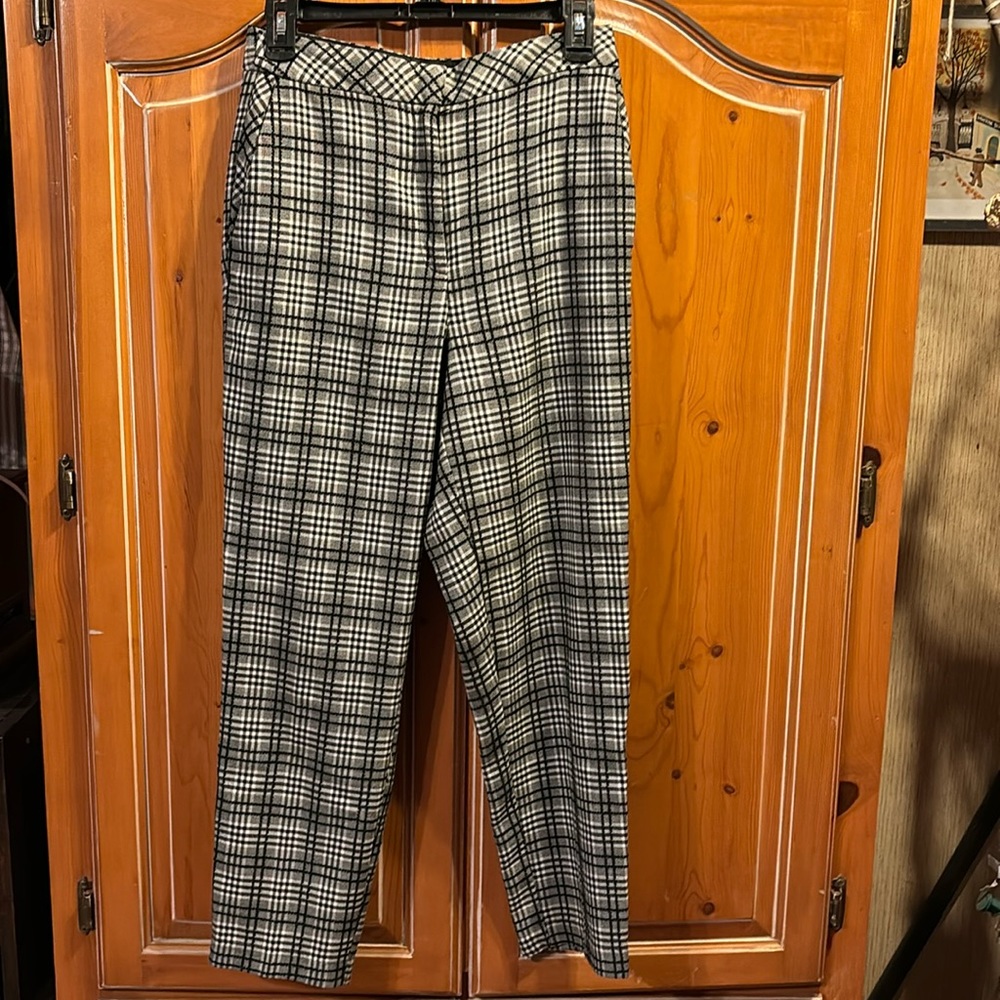 Topshop Plaid Trousers size 6